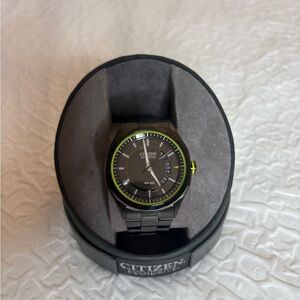 Citizen Men's Watch with Black and Green Accents